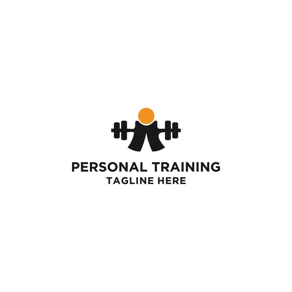 design de ícone de logotipo de treinamento pessoal vetor