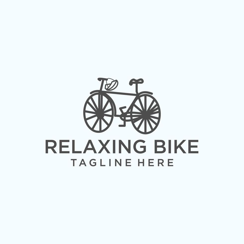 logotipo de bicicleta relaxante vetor