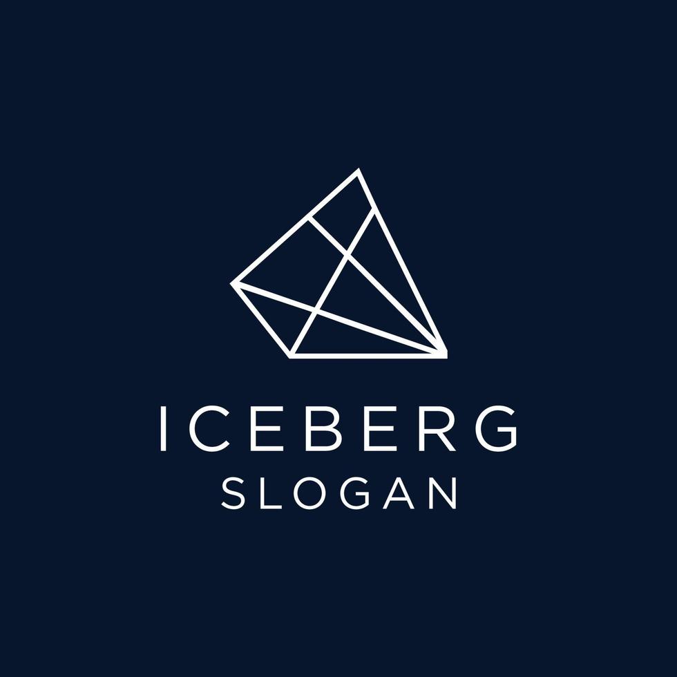 modelo de vetor de design de ícone de logotipo de iceberg