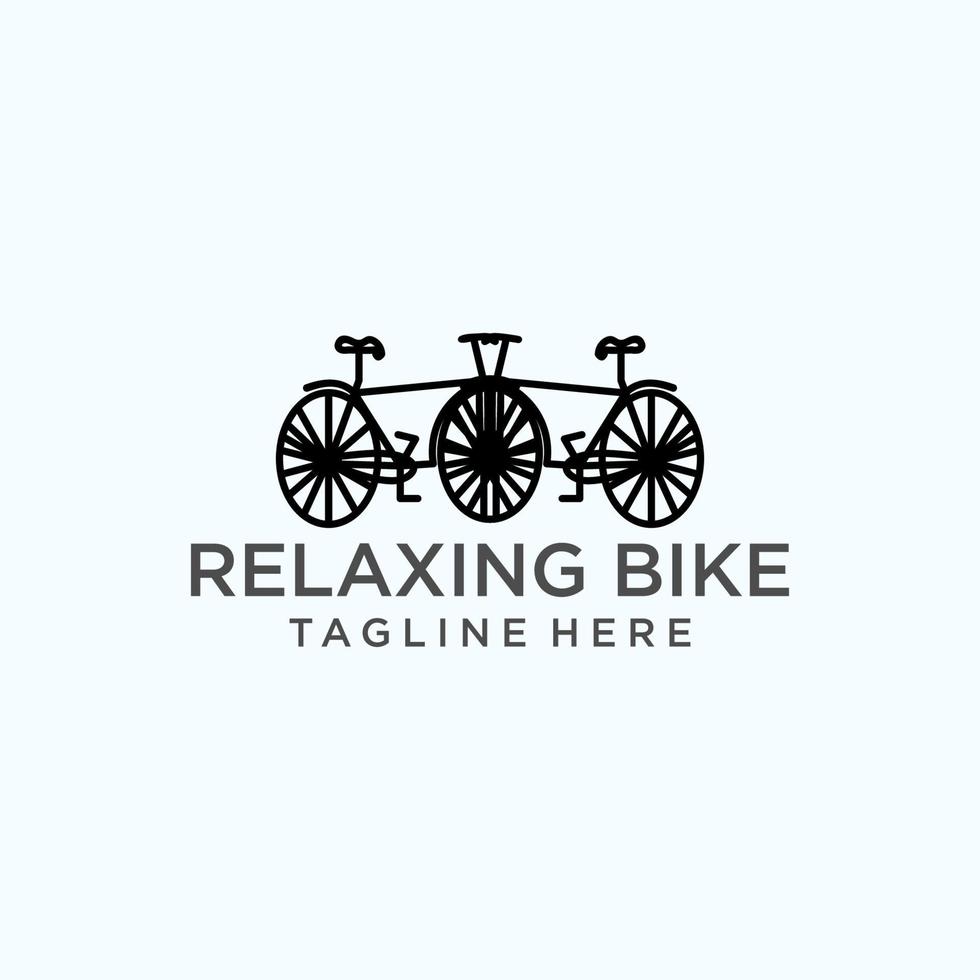 logotipo de bicicleta relaxante vetor