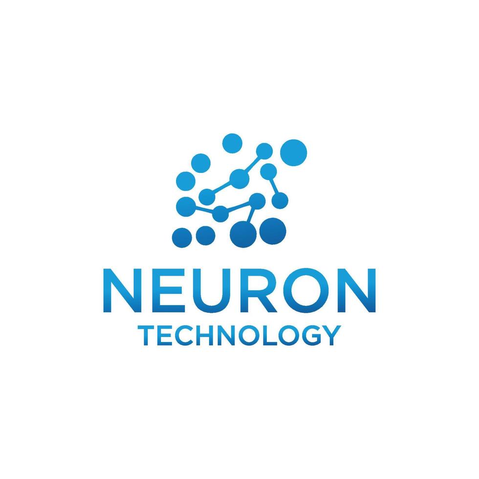 imagem vetorial de ícone do logotipo do neurônio vetor