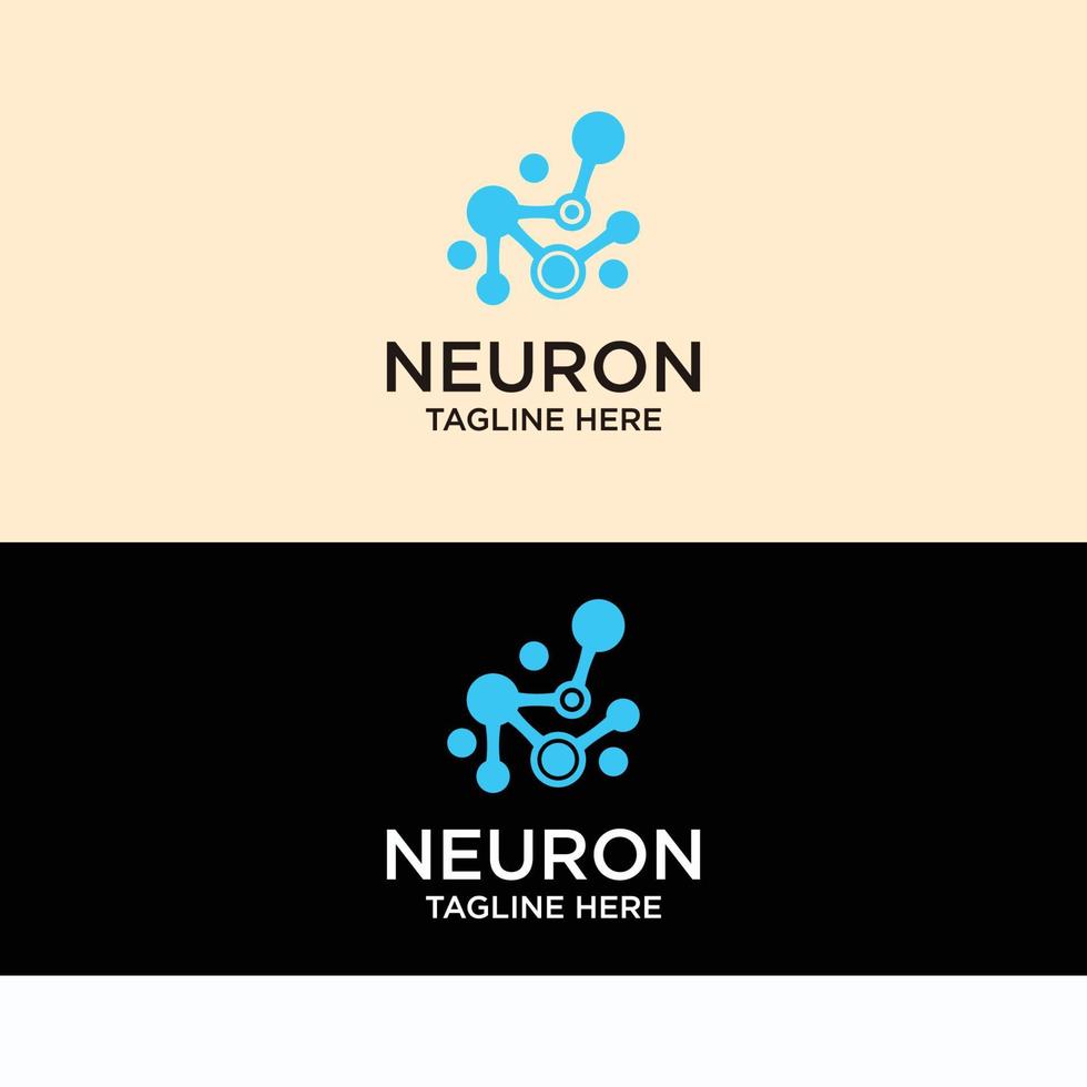 imagem vetorial de ícone do logotipo do neurônio vetor