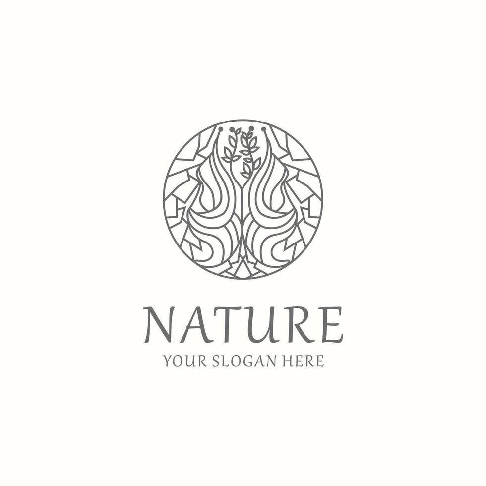 imagem de vetor de ícone do logotipo da natureza