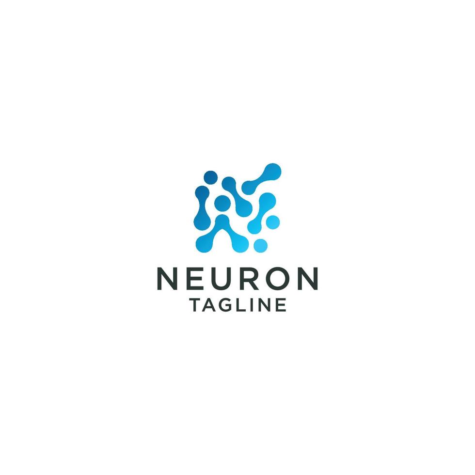 modelo de ícone de design de logotipo de neurônio vetor