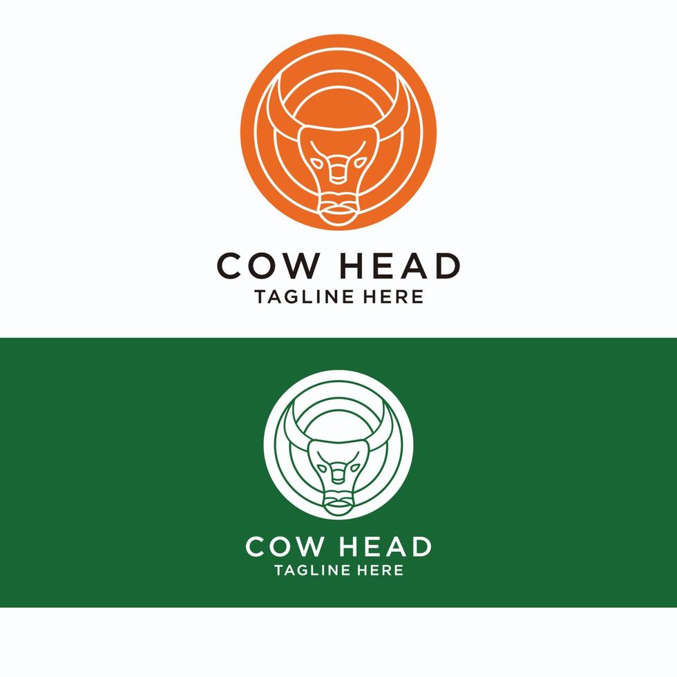 imagem vetorial de ícone de logotipo de vaca vetor
