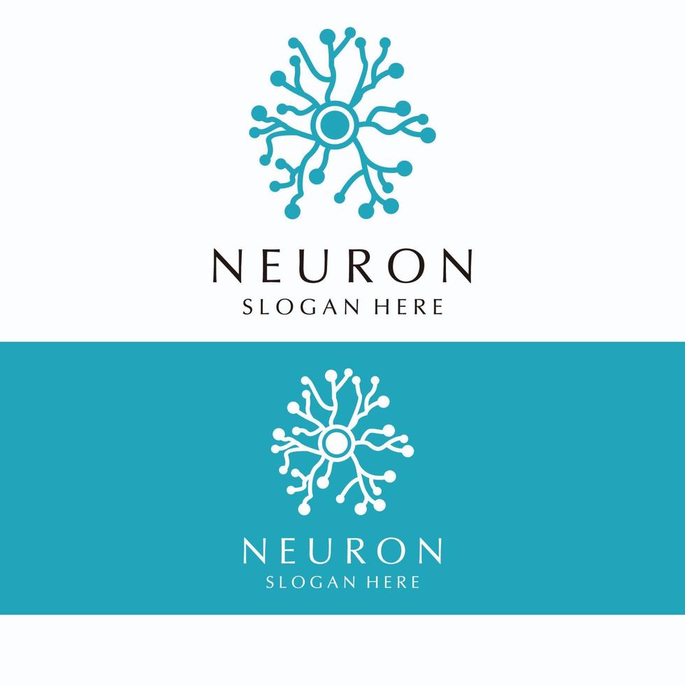 imagem vetorial de ícone do logotipo do neurônio vetor