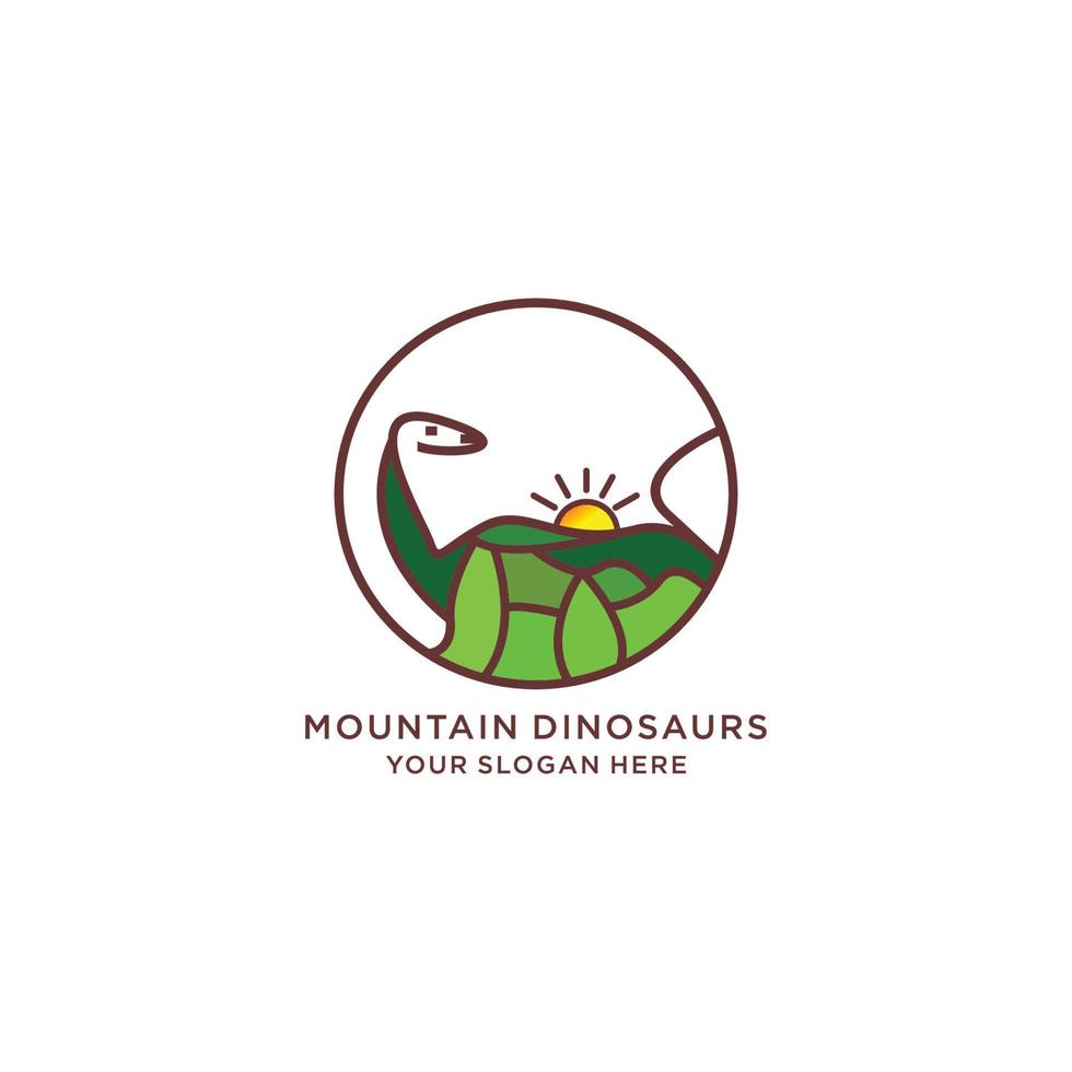 design de ícone de logotipo escondido de montanha vetor