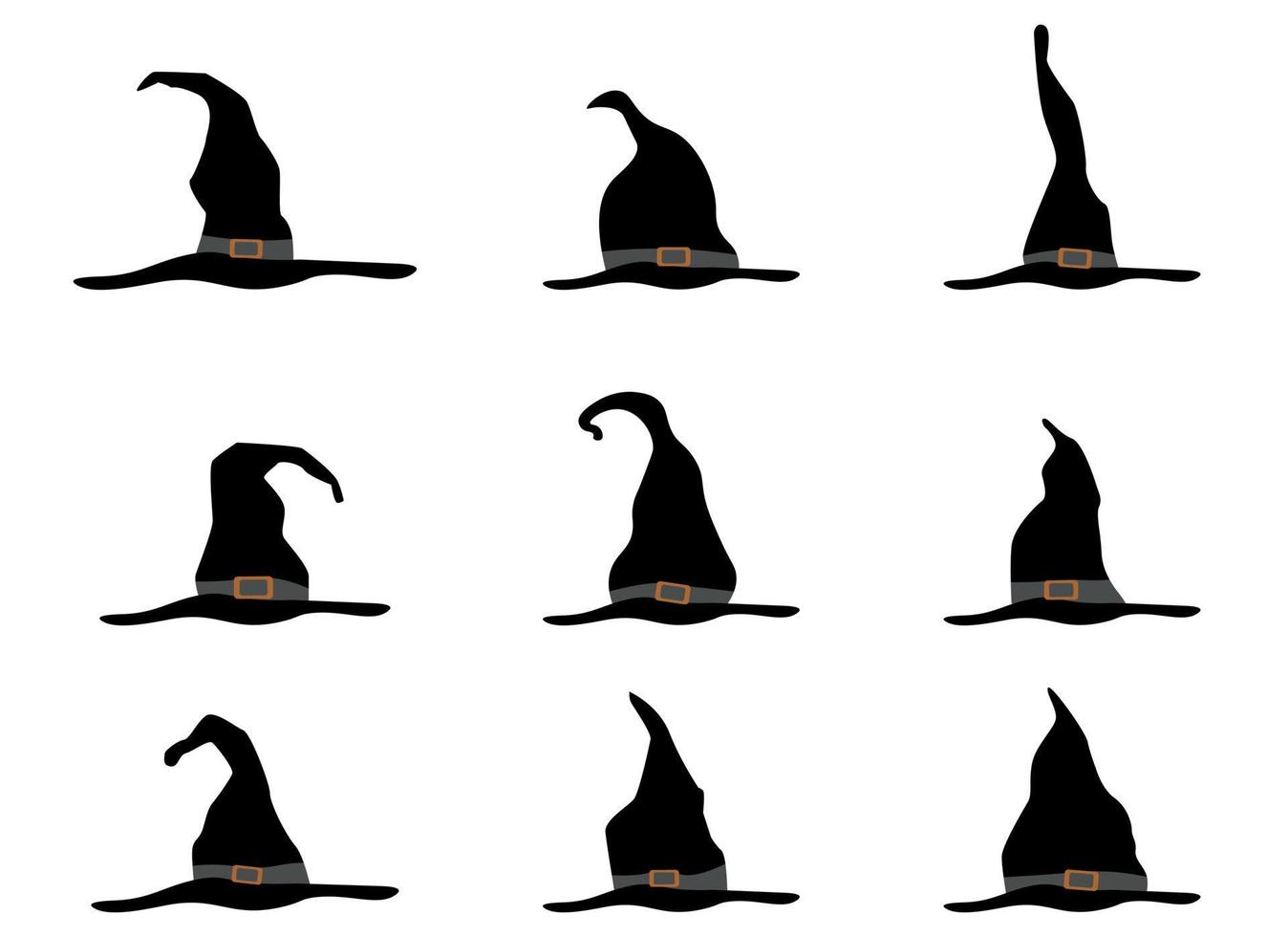 ilustração de design de chapéu de bruxa isolada no fundo branco vetor