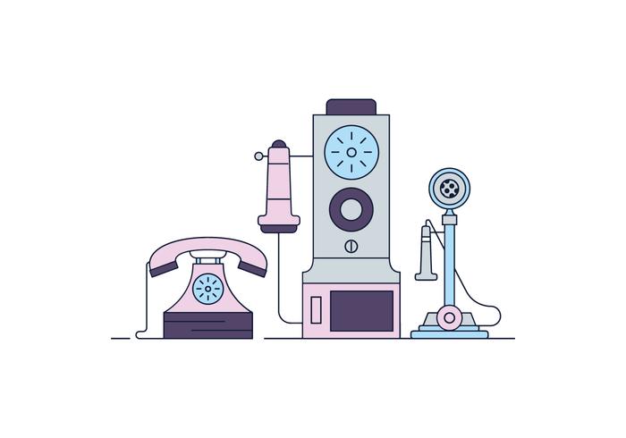 Vector de telefones gratuitos