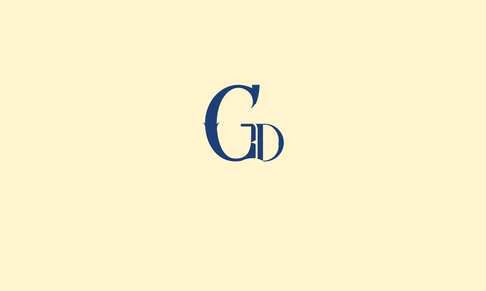 gd alfabeto letras iniciais monograma logotipo vetor