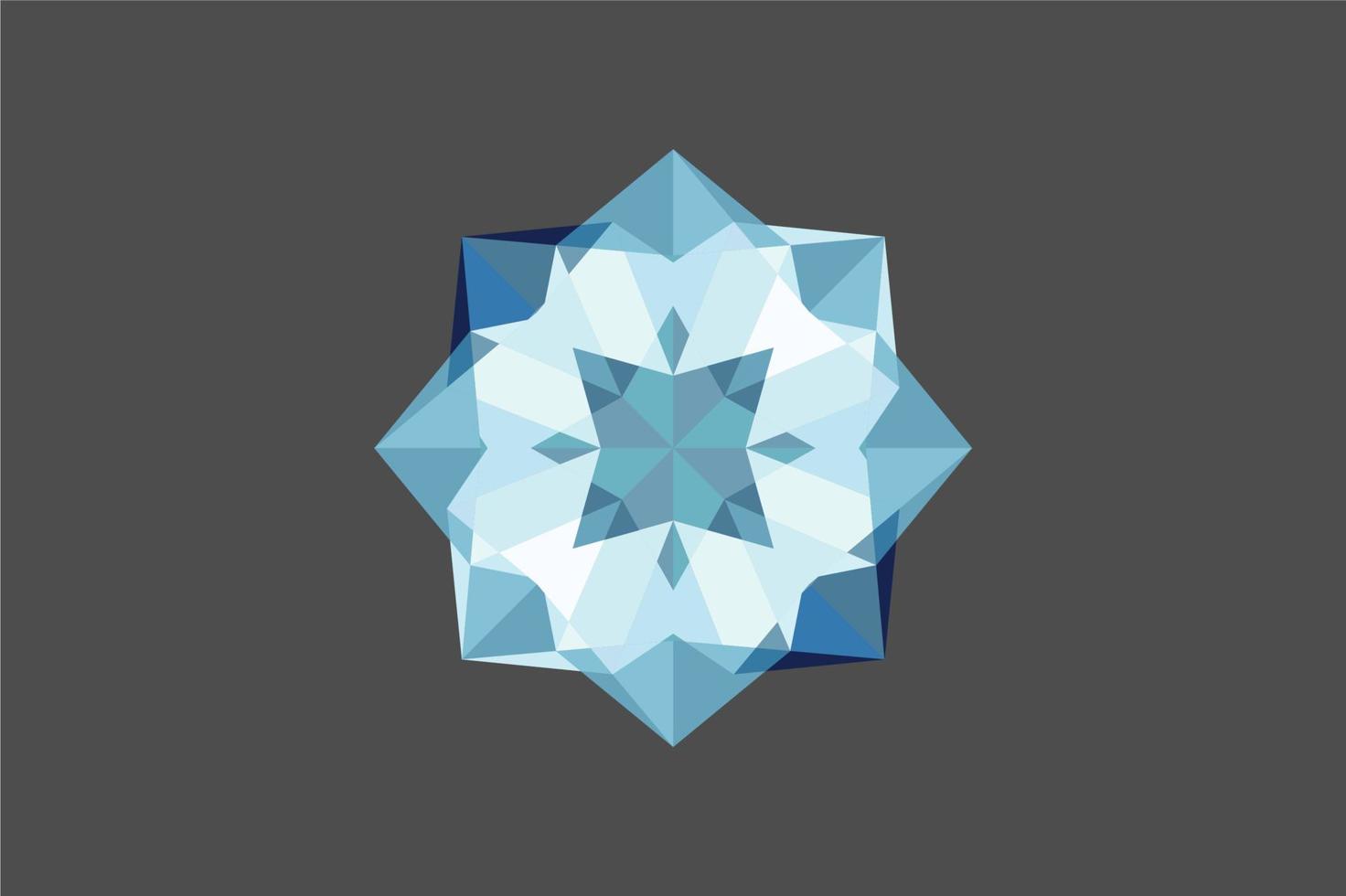 design vetorial de ilustração de gemas de diamante, logotipo de joias de luxo vetor
