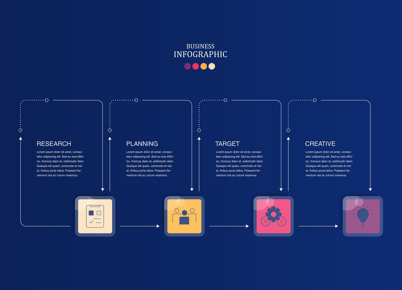 infográficos de linha branca em fundo azul vetor