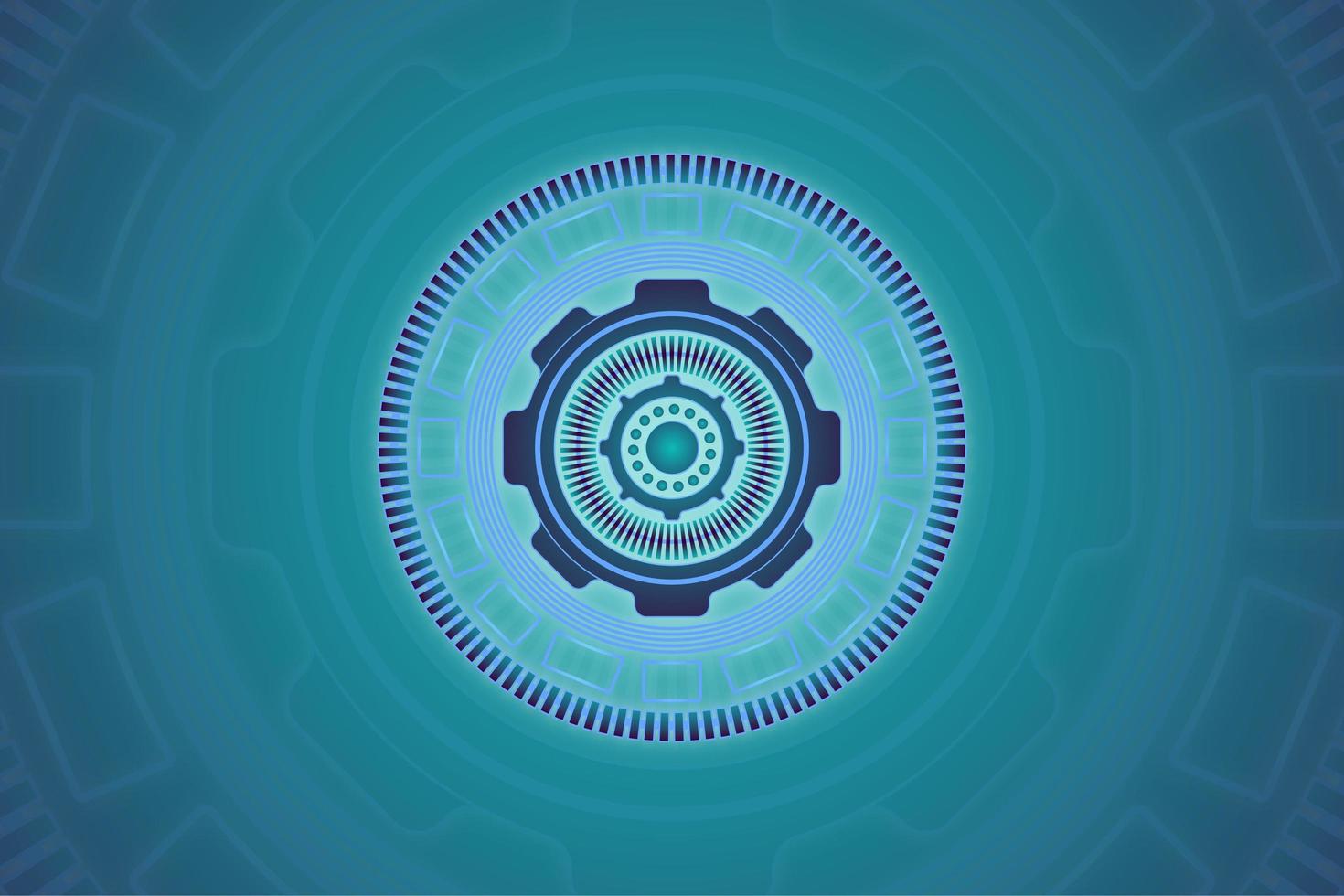 projeto de tecnologia abstrato do círculo azul vetor