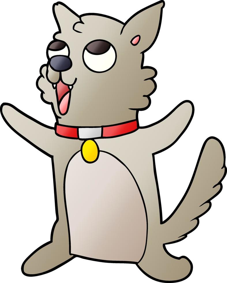 cão de personagem de desenho animado vetor