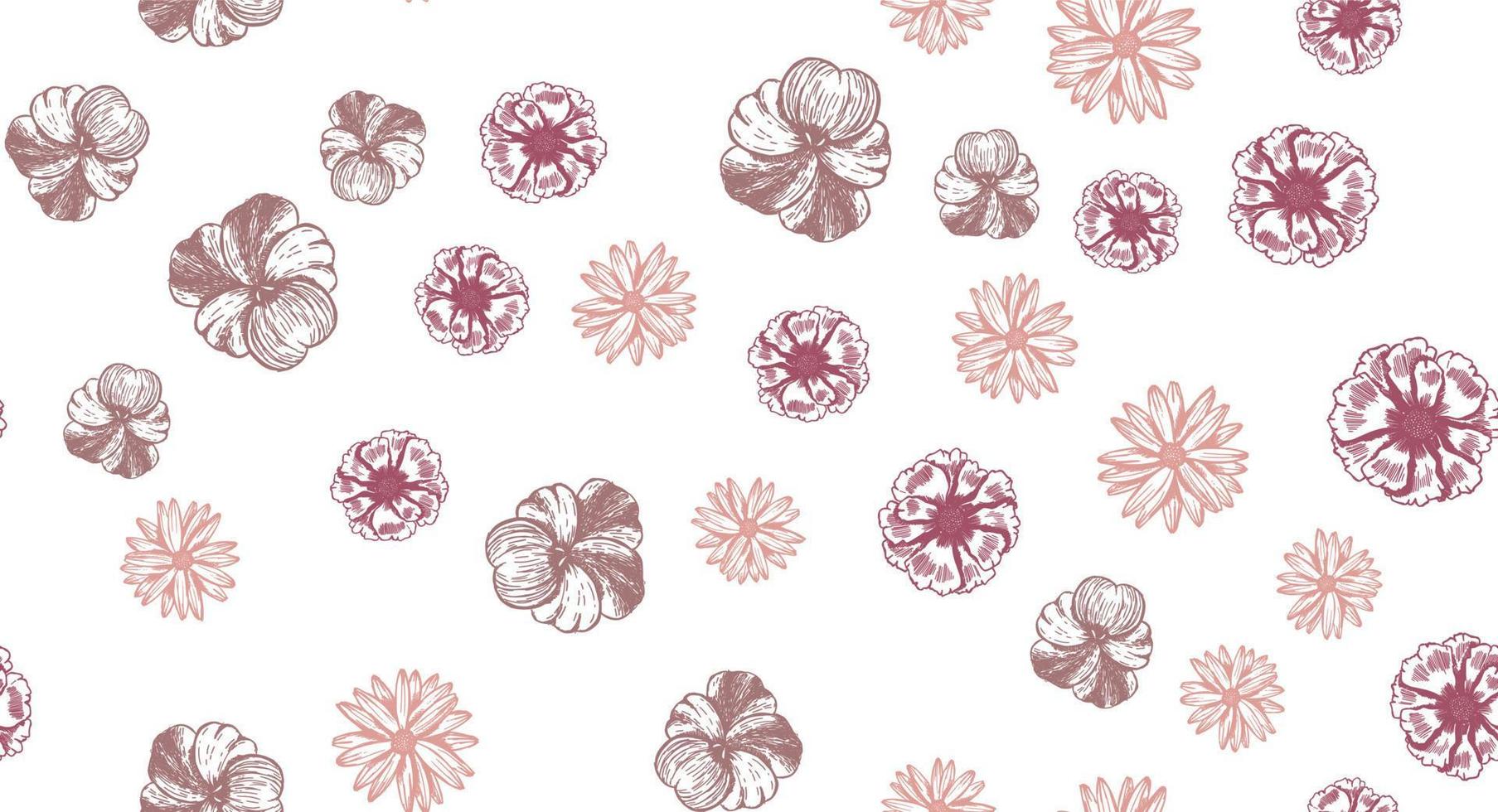 padrão de flores desenhados à mão. sem costura de fundo vector. vetor