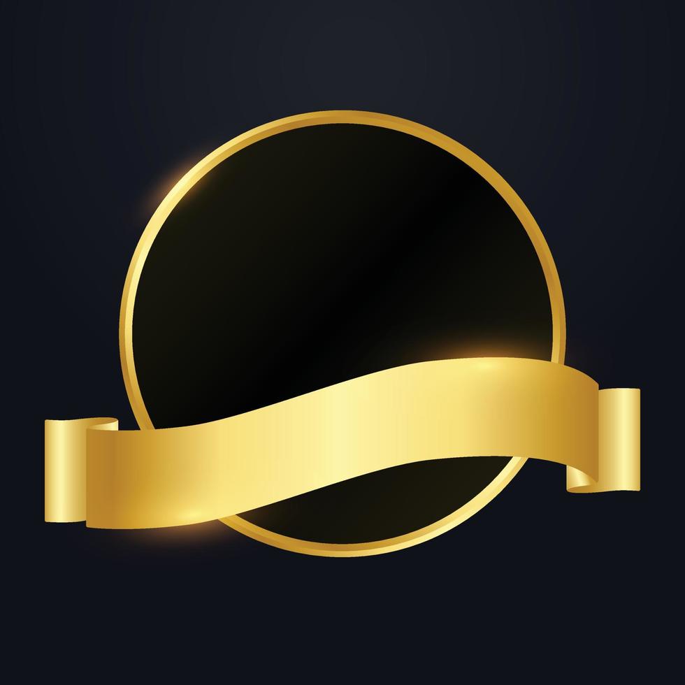 vetor de estilo elegante de etiqueta dourada com fundo preto perfeito para promoção de mídia social, design de etiqueta e venda em flash