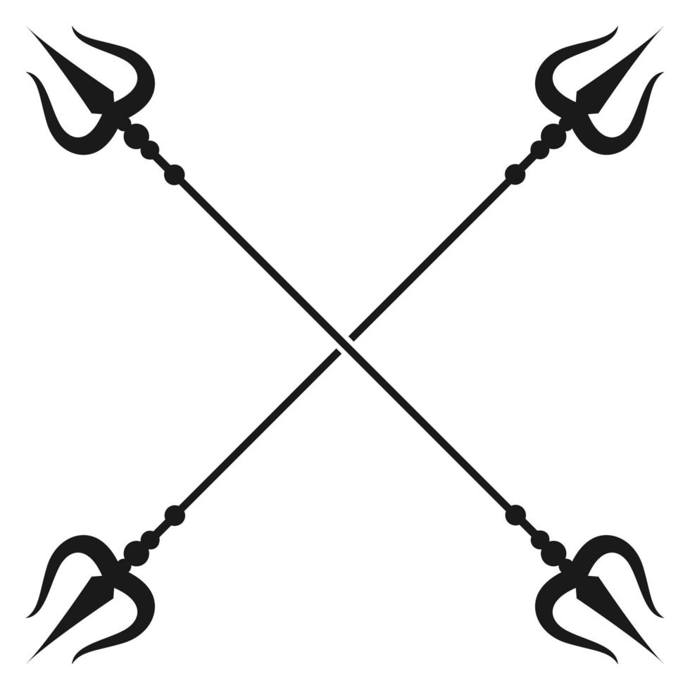 ilustração do elemento tridente. layout do símbolo do tridente. vetor eps 10