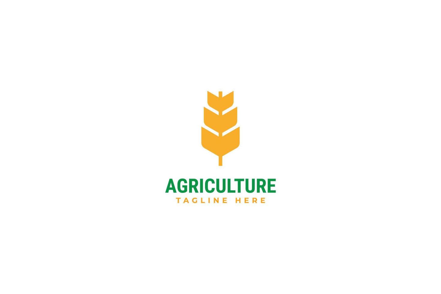 ilustração vetorial de design de logotipo de trigo de agricultura vetor