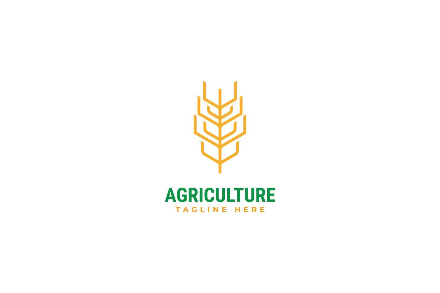 ilustração vetorial de design de logotipo de trigo de agricultura vetor