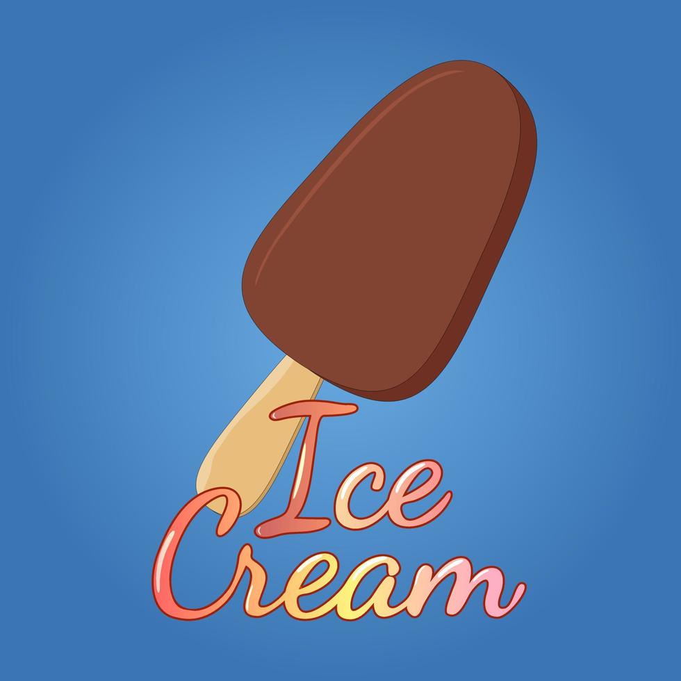 ice cream.sweet concurso ilustração de sorvete de cream.vector de chocolate. vetor