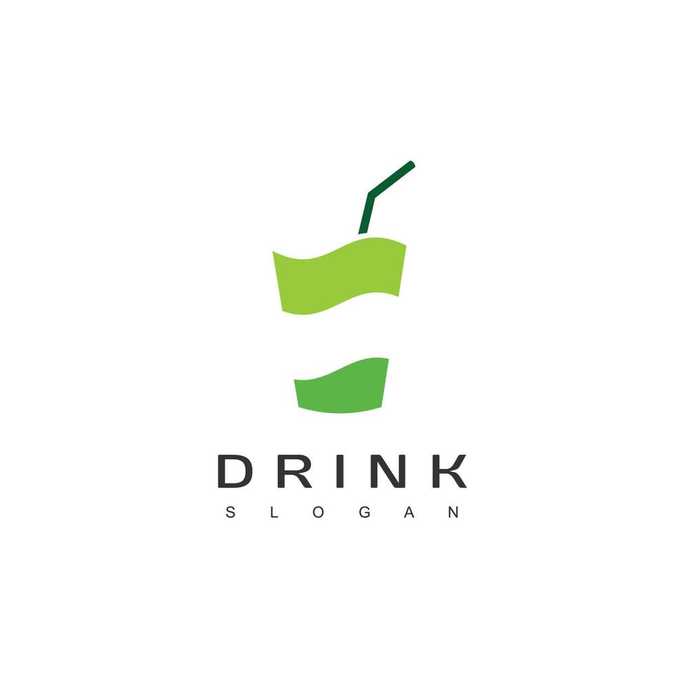 modelo de design de logotipo de bebida vetor