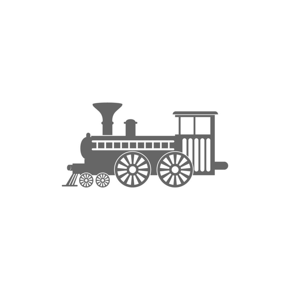 ilustração de design de ícone de logotipo de locomotiva vetor