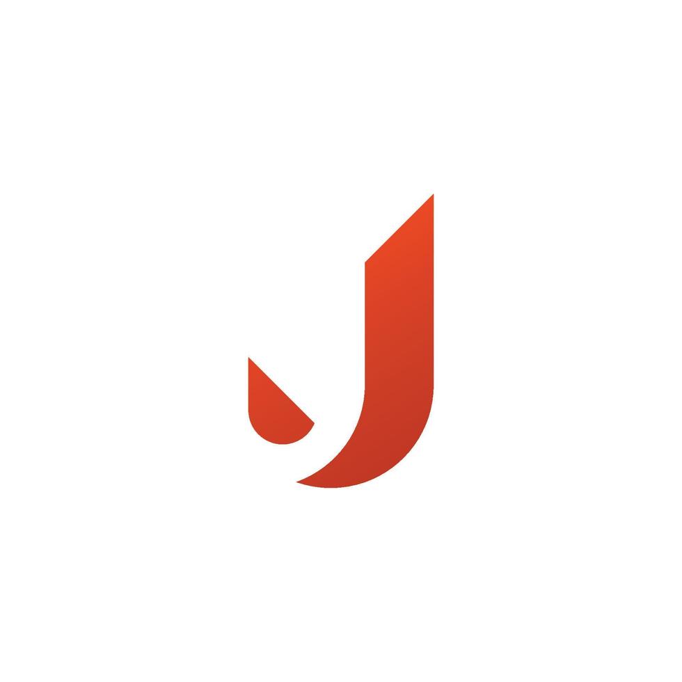 elementos de modelo de design de símbolo de logotipo letra j vetor