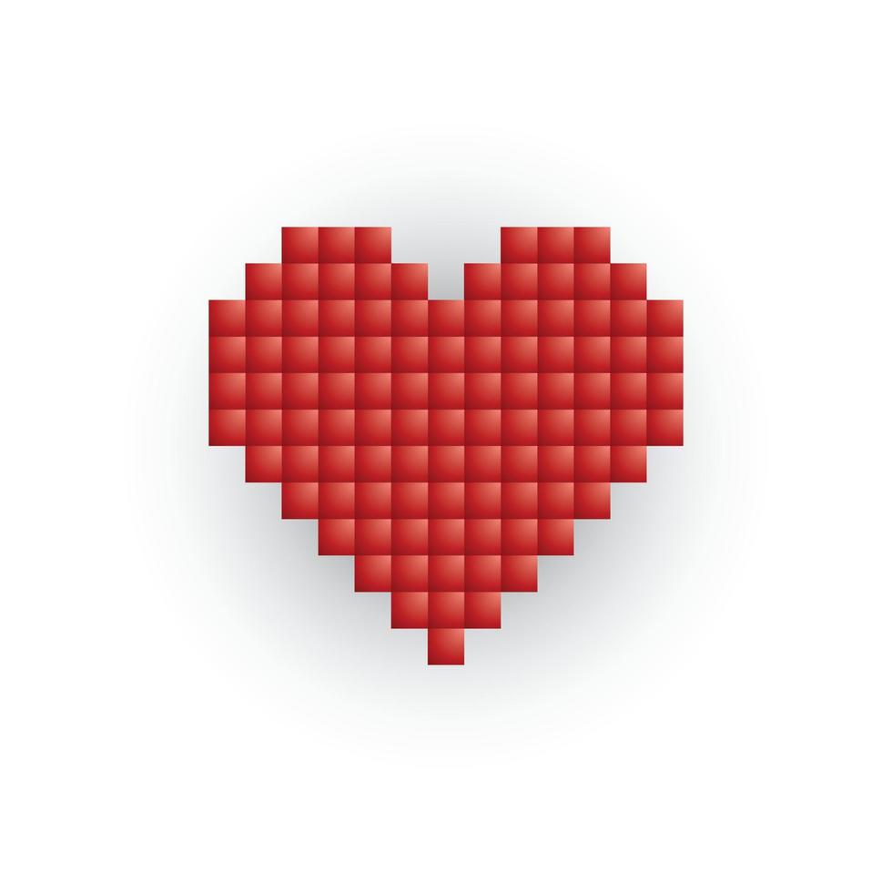 coração. ícone de amor. design de vetor de ícone de coração. sinal simples de ícone de coração. ícone de símbolo de amor. amo ilustração de desenho vetorial quadrado.