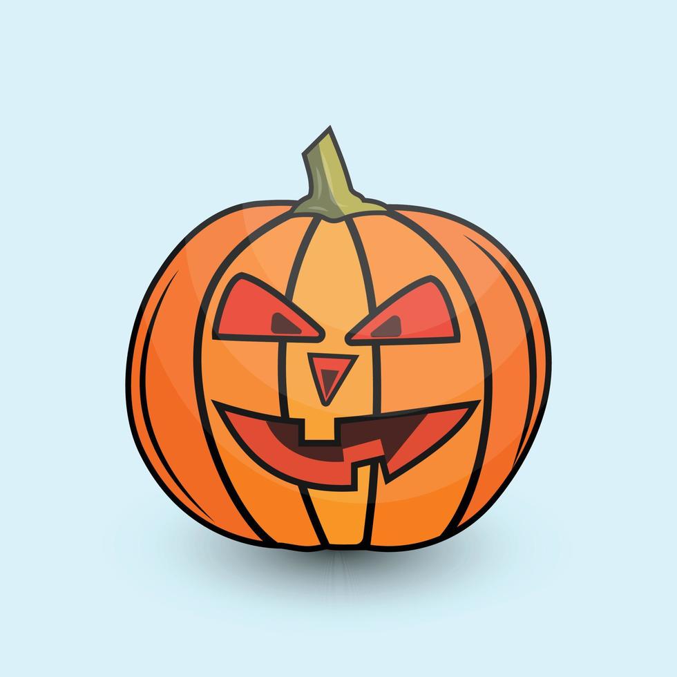 ilustrações de halloween criativas e minimalistas design de arte vetorial, estilo 2d e ilustração de halloween. design de alta qualidade com cor azul celeste. vetor