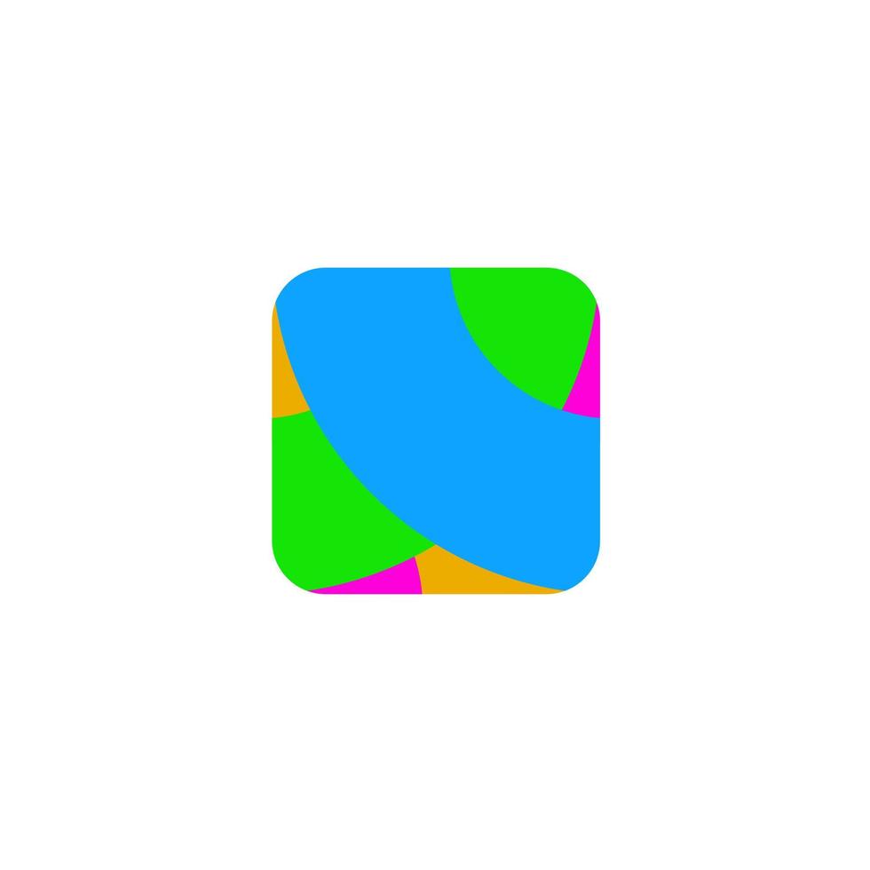 logotipo quadrado abstrato com cores sortidas vetor