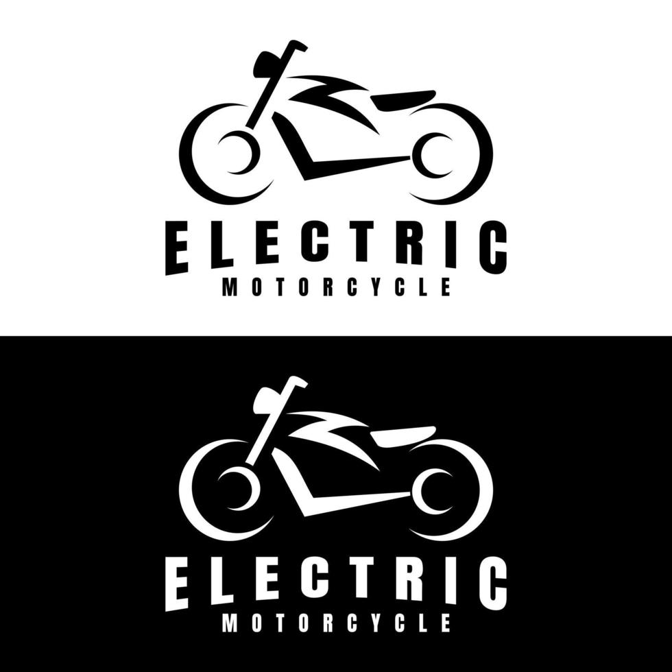 vetor de design de logotipo de moto elétrica