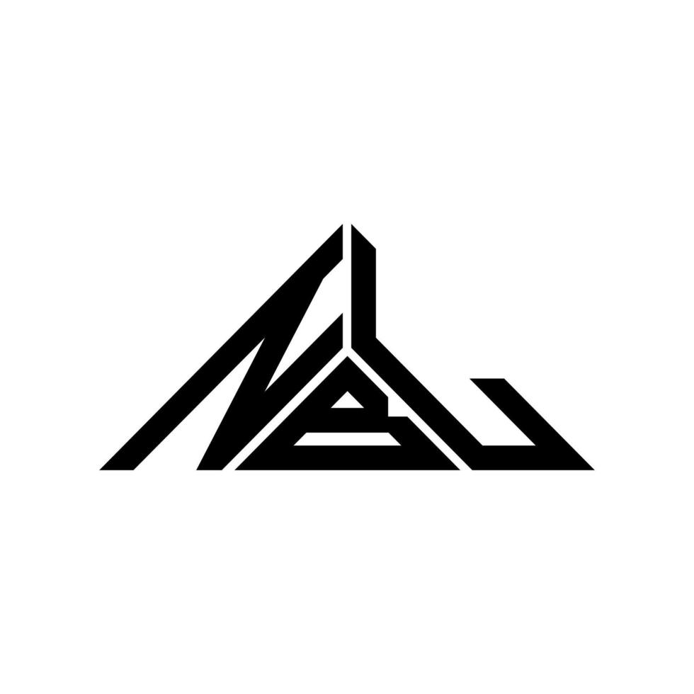design criativo do logotipo da letra nbl com gráfico vetorial, logotipo simples e moderno nbl em forma de triângulo. vetor