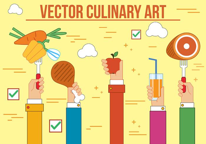 Vector de arte culinária grátis