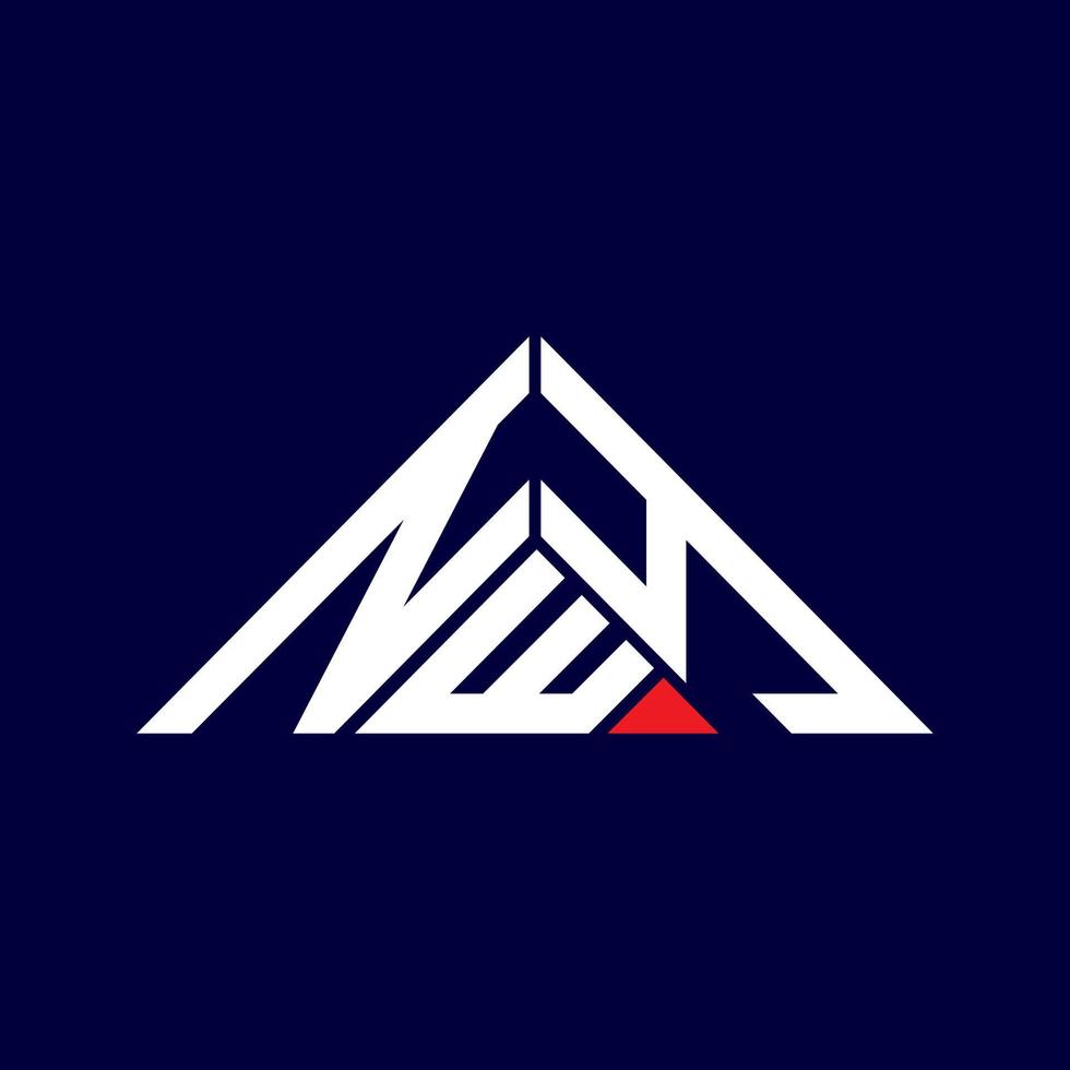 design criativo do logotipo da letra nwy com gráfico vetorial, logotipo nwy simples e moderno em forma de triângulo. vetor