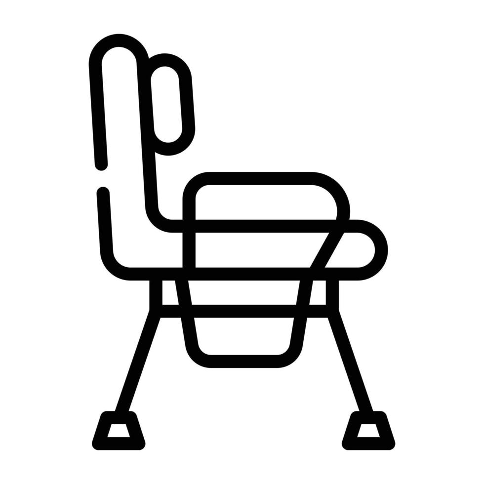 verifique este ícone de contorno da cadeira de rodas vetor