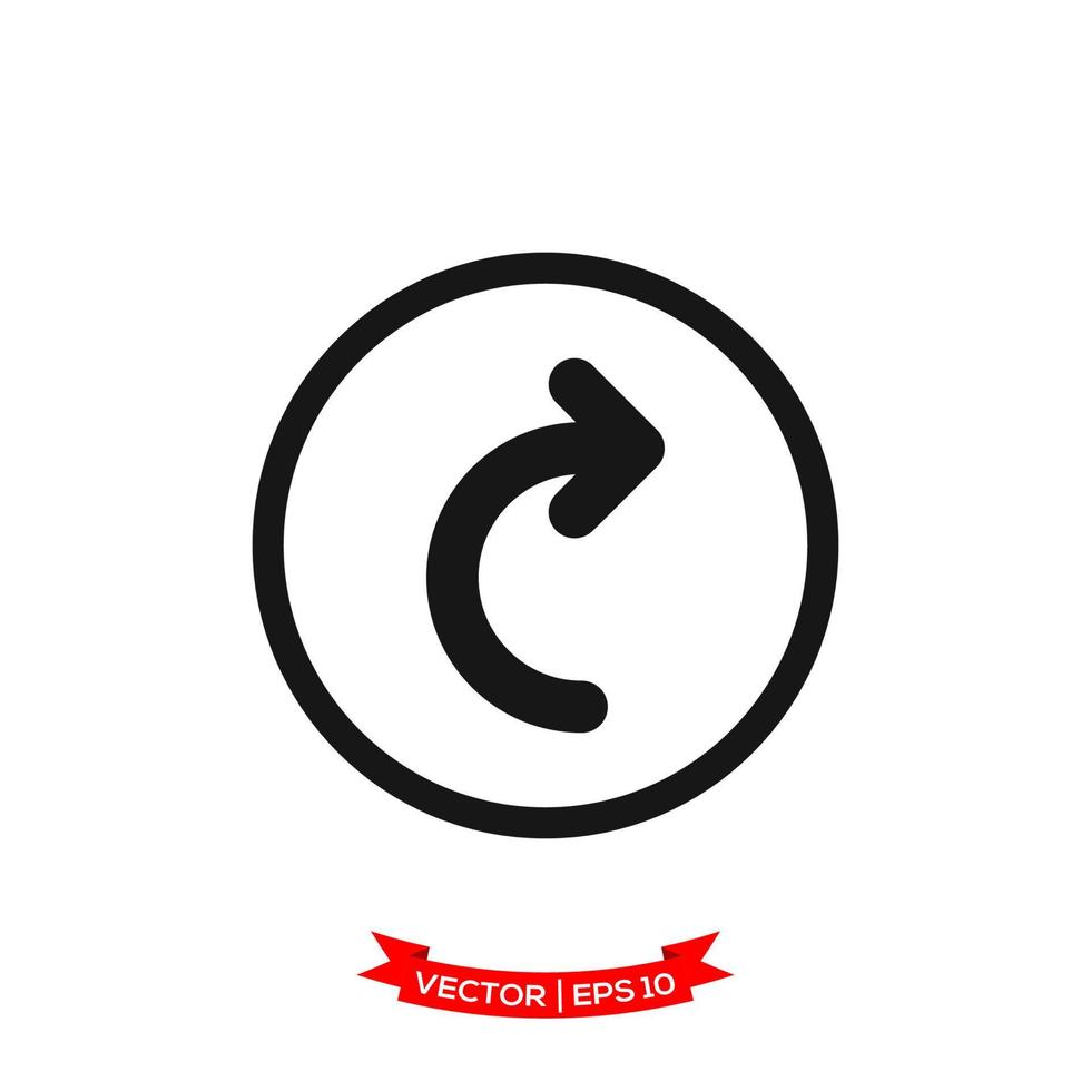 modelo de logotipo de vetor de ícone de seta em design plano moderno
