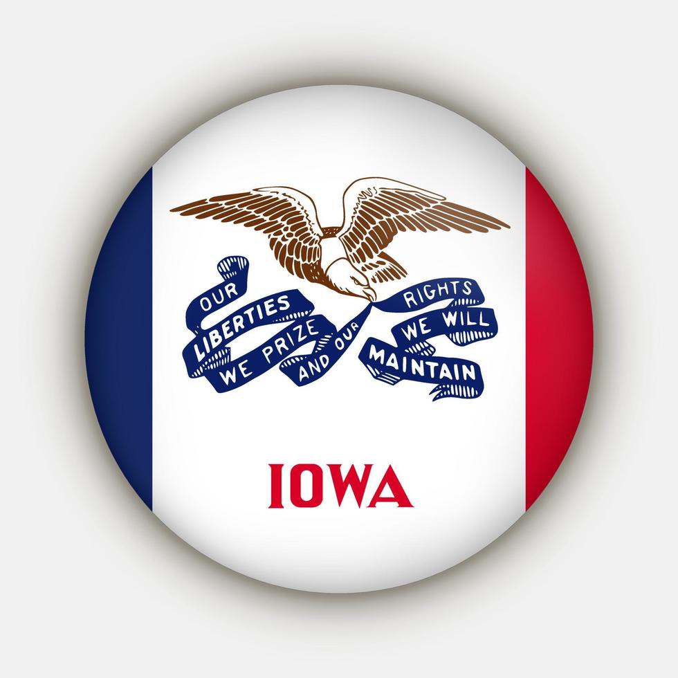 bandeira do estado de iowa. ilustração vetorial. vetor