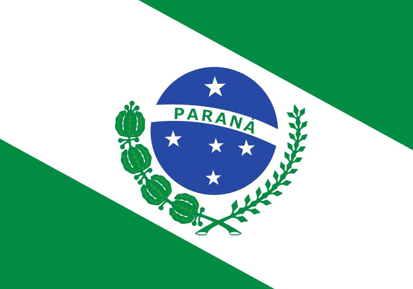 bandeira do parana, estado do brasil. ilustração vetorial. vetor