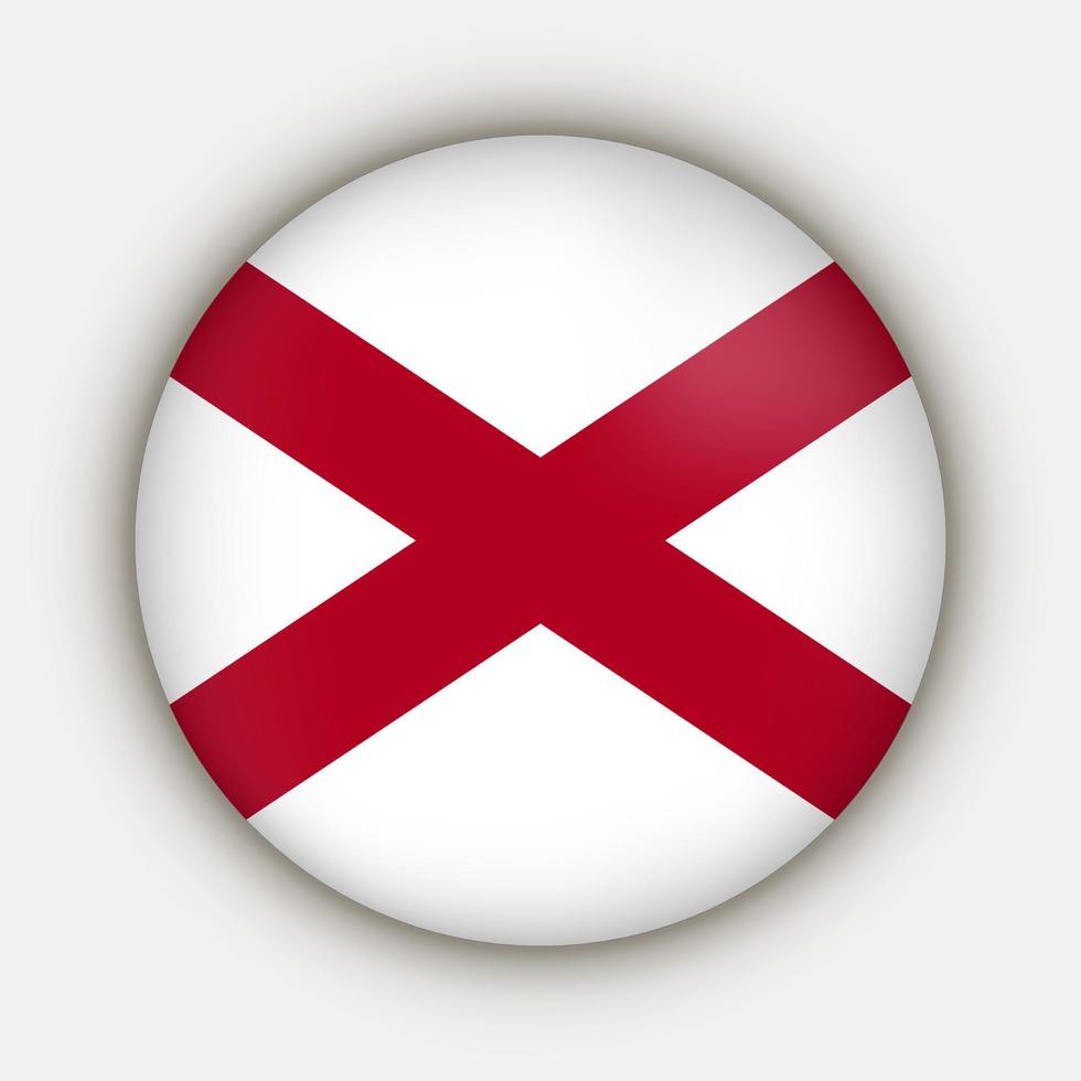 bandeira do estado do alabama. ilustração vetorial. vetor
