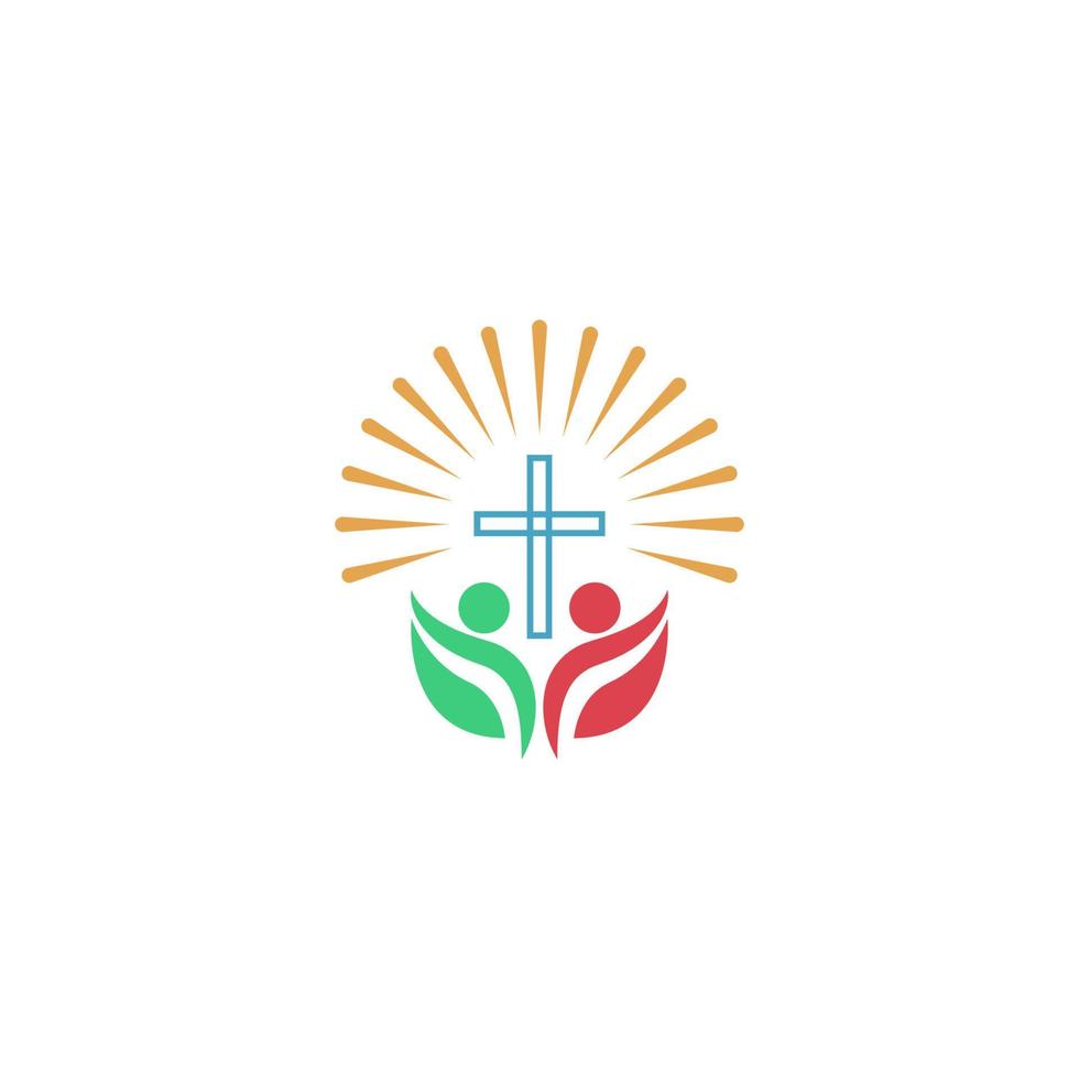 design de logotipo de ícone de igreja vetor