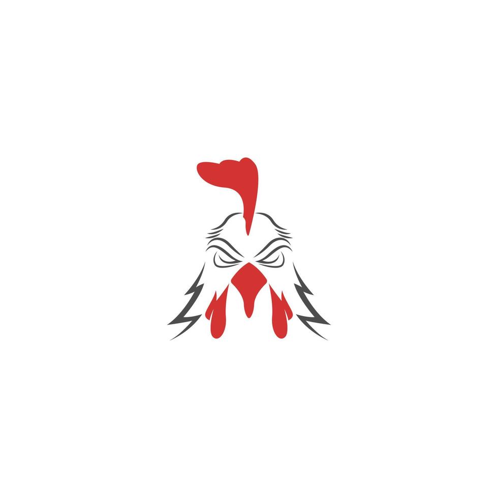 design de ícone de logotipo de galo vetor