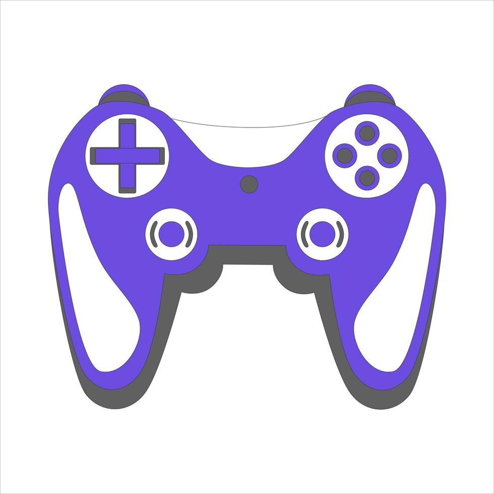 gamepad brilhante em estilo retro. controlador de jogo para computador jogando ilustração vetorial isolada no fundo branco. vetor