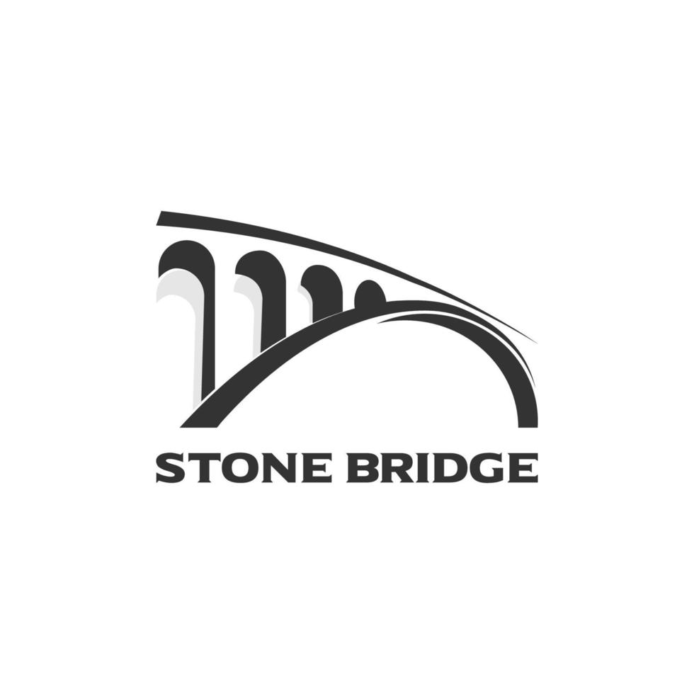 inspiração de design de vetor criativo de design de logotipo de ponte antiga para qualquer negócio