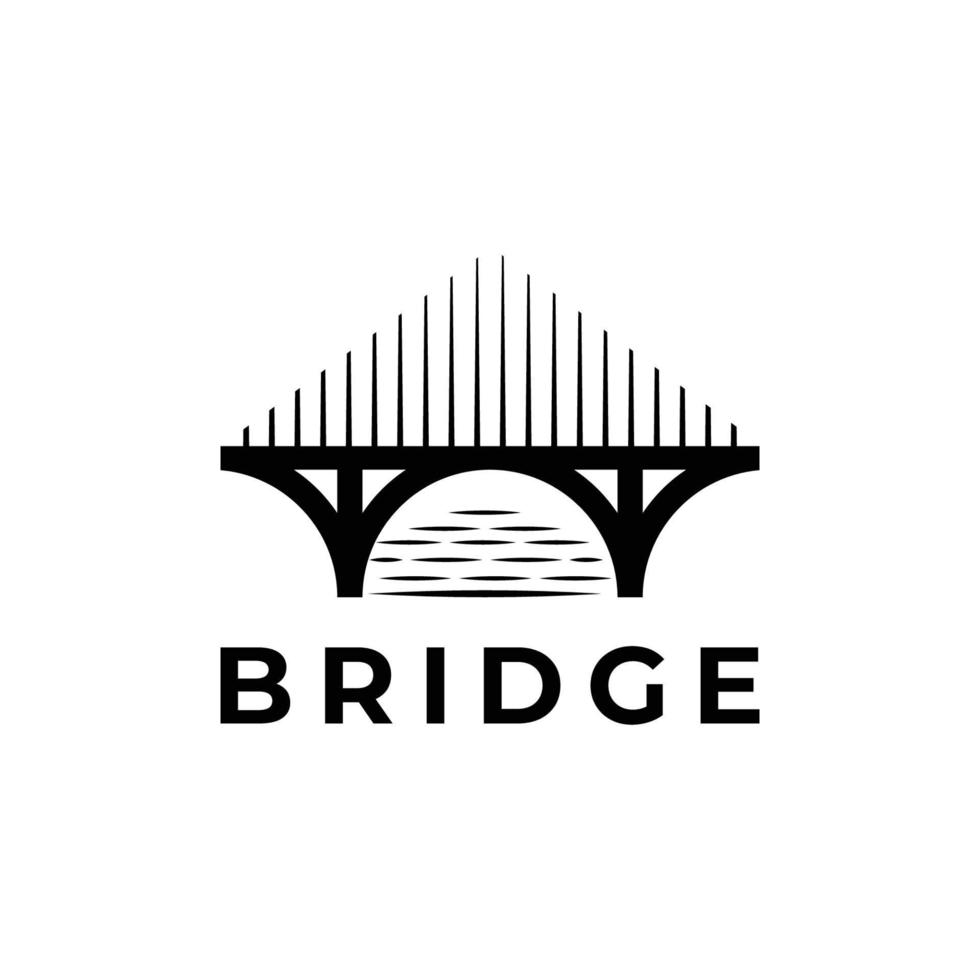 logotipo da ponte, ícone, símbolo, modelo de design vetor