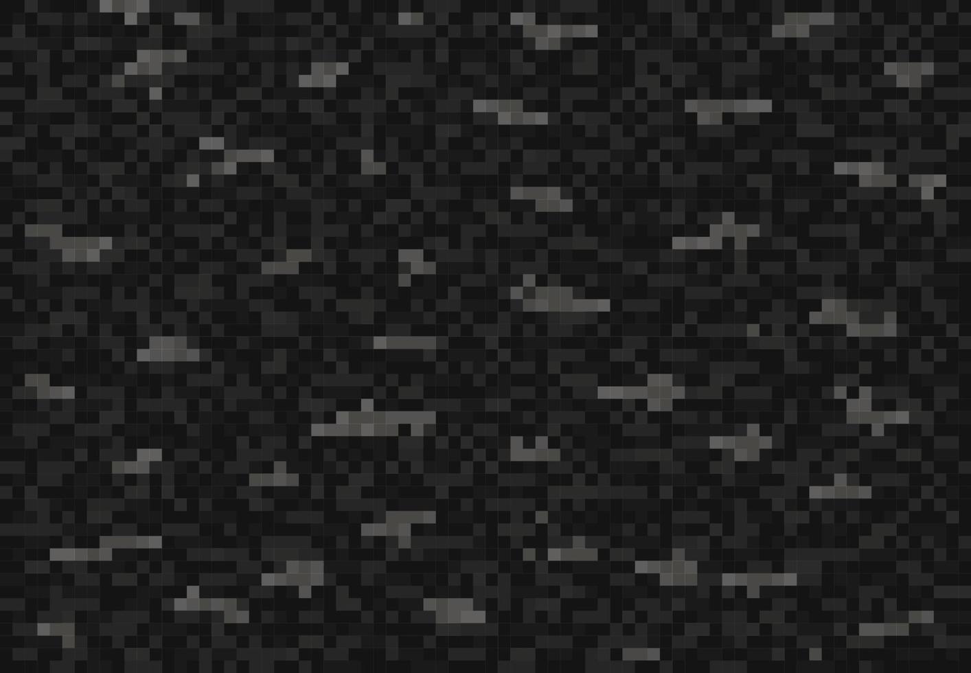 padrão de fundo de pixel de blocos de carvão preto cúbico vetor