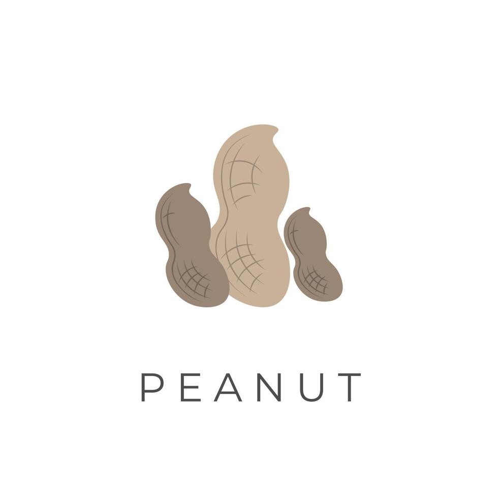 delicioso logotipo de ilustração vetorial de amendoim vetor