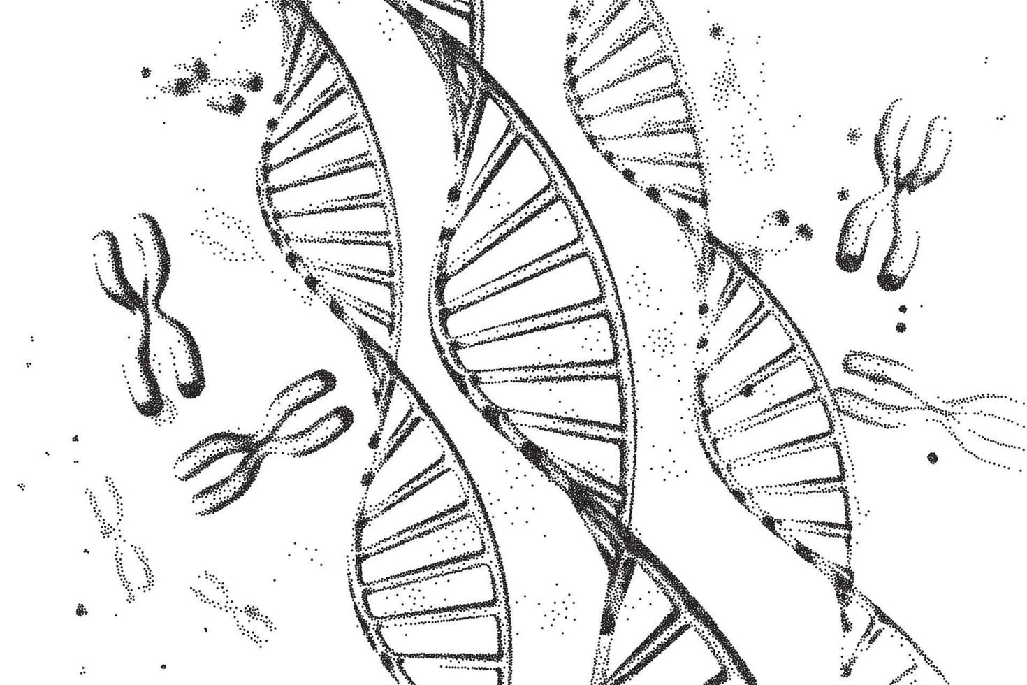 ilustração em vetor genoma DNA. estrutura do dna eps 10. conceito de sequenciamento de genoma de gmo e edição de genoma. química farmacêutica e pesquisa de DNA. biotecnologia de conexão de moléculas.