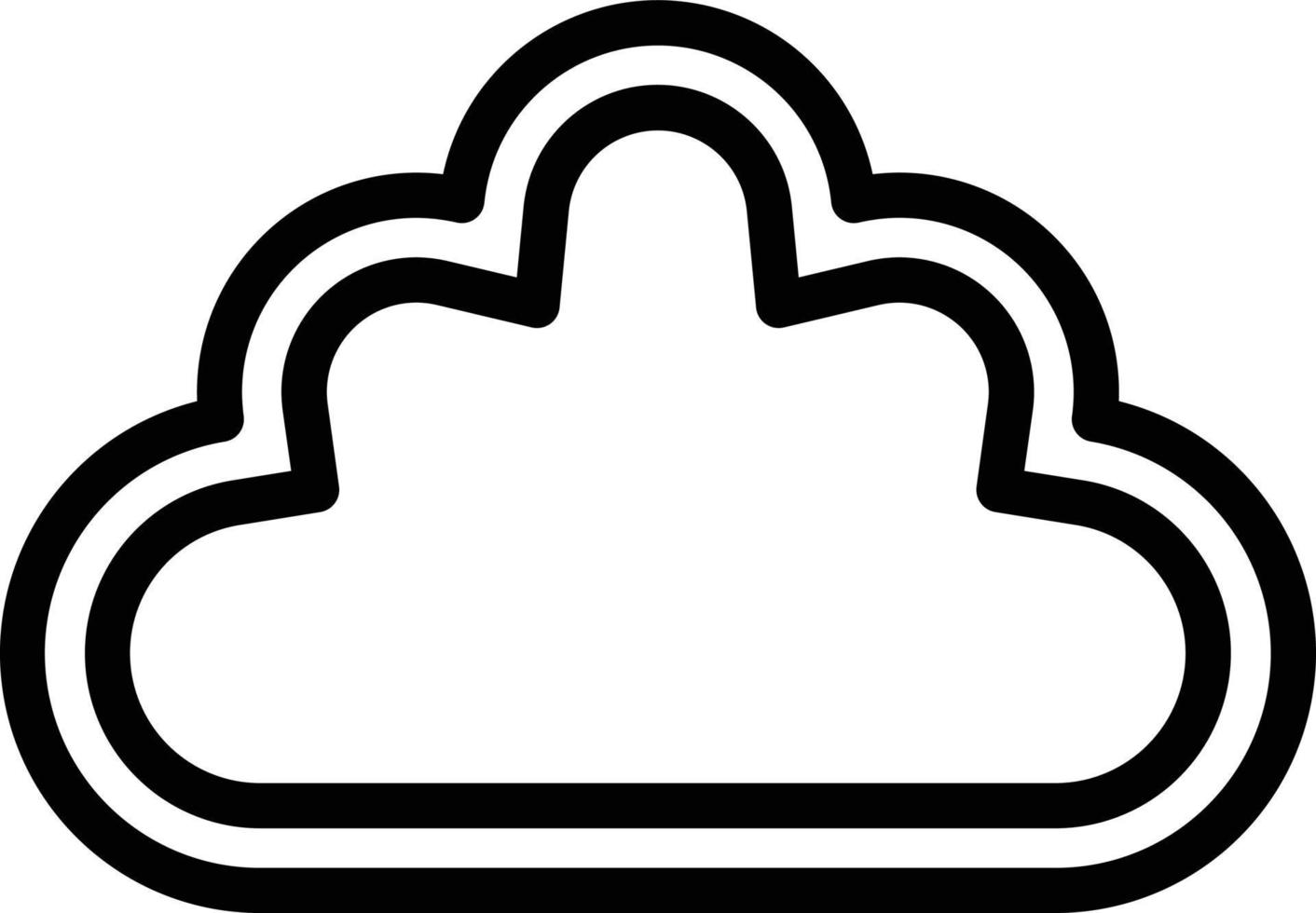 estilo de ícone de nuvem vetor