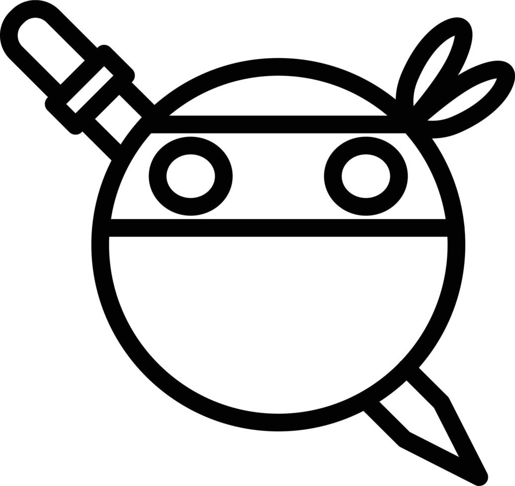 estilo do ícone ninja vetor