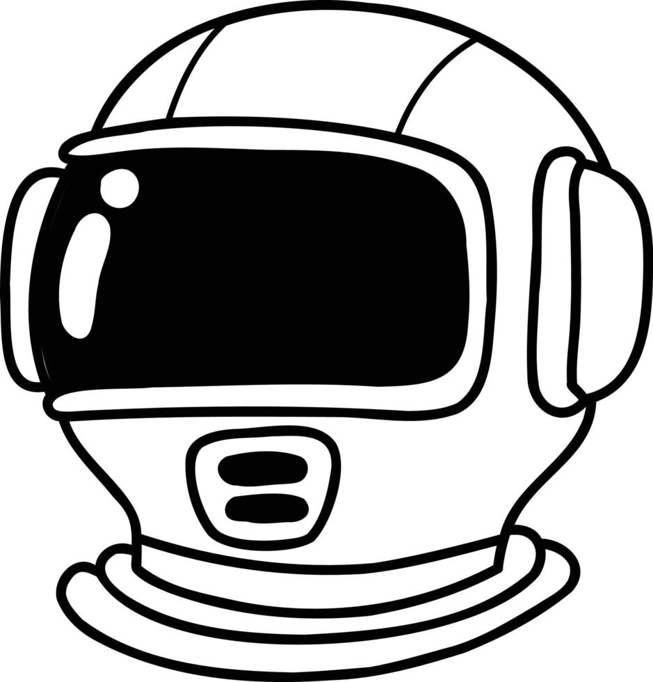 ilustração de chapéu de astronauta desenhado à mão vetor